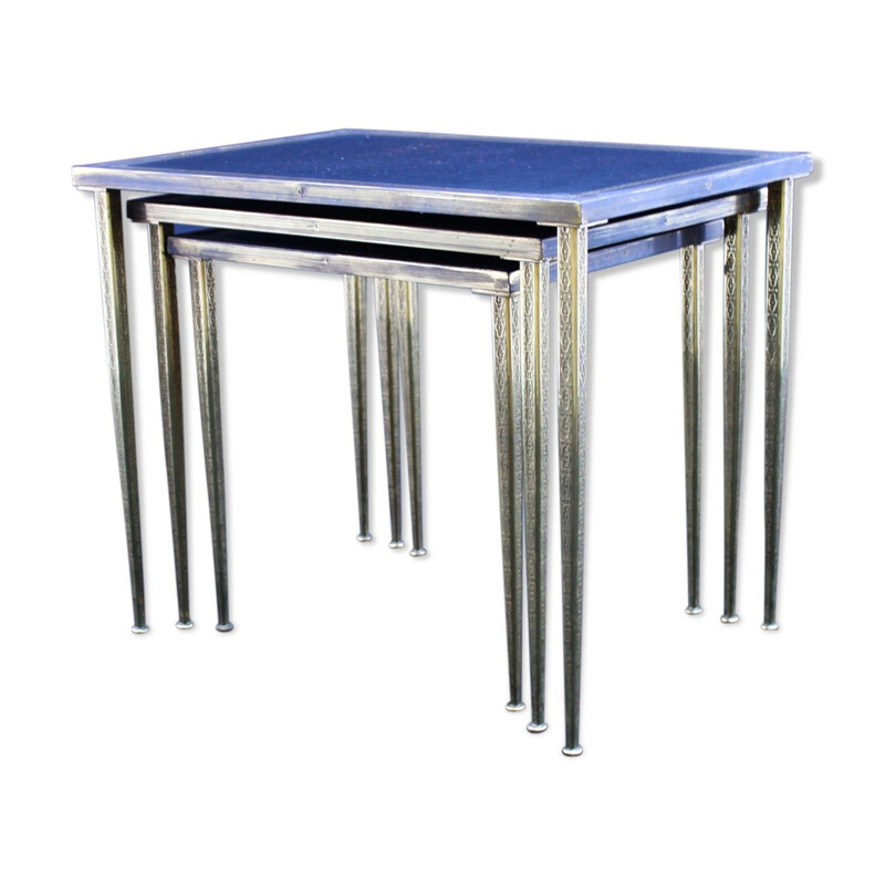 Set of 3 vintage nesting tables, neo-classical style