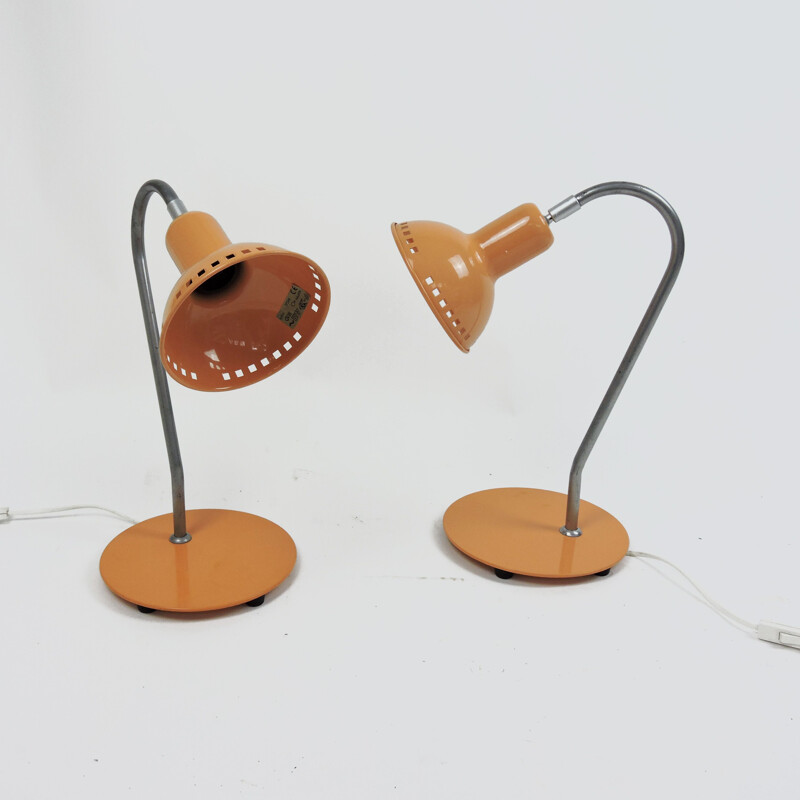 Set of 2 adjustable vintage desk lamps, 1970s