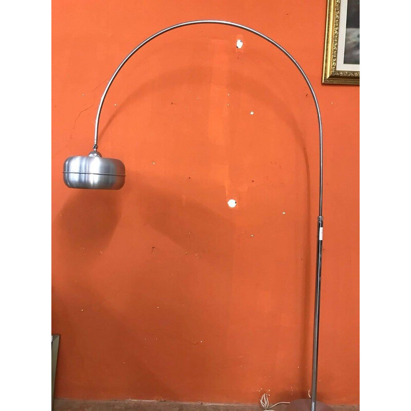 Vintage adjustable floor lamp in steel, 1970s