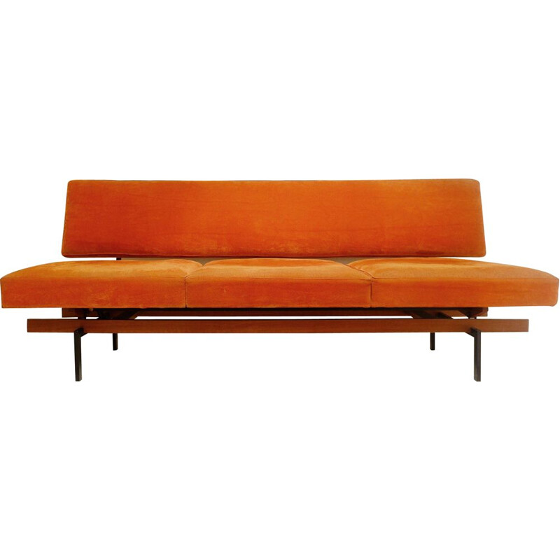 Adjustable orange vintage sofa, Italy