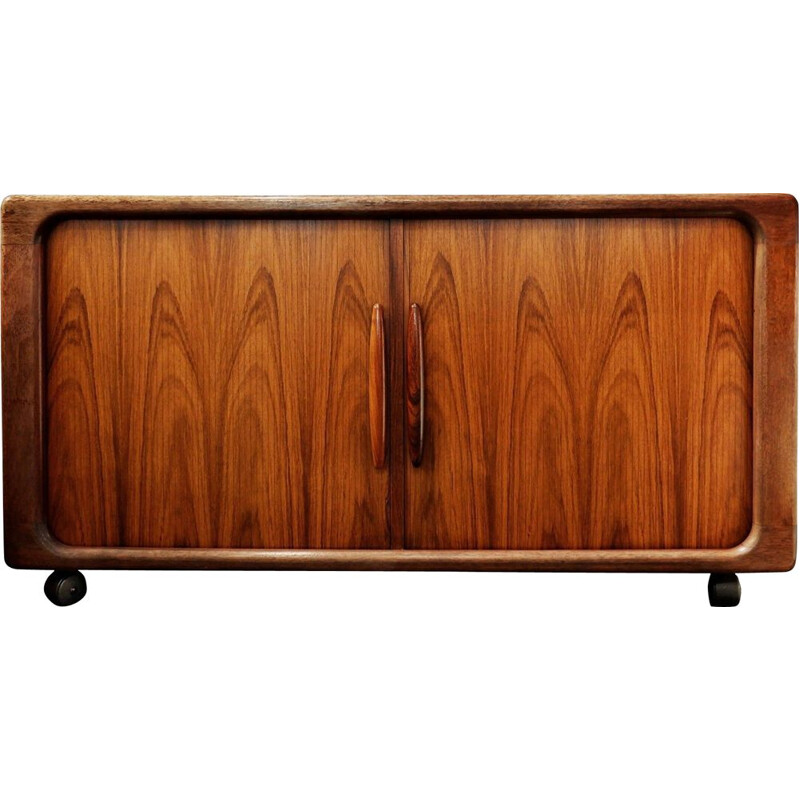 Vintage rosewood sideboard with wheels by Dyrlund, Denmark, 1960s