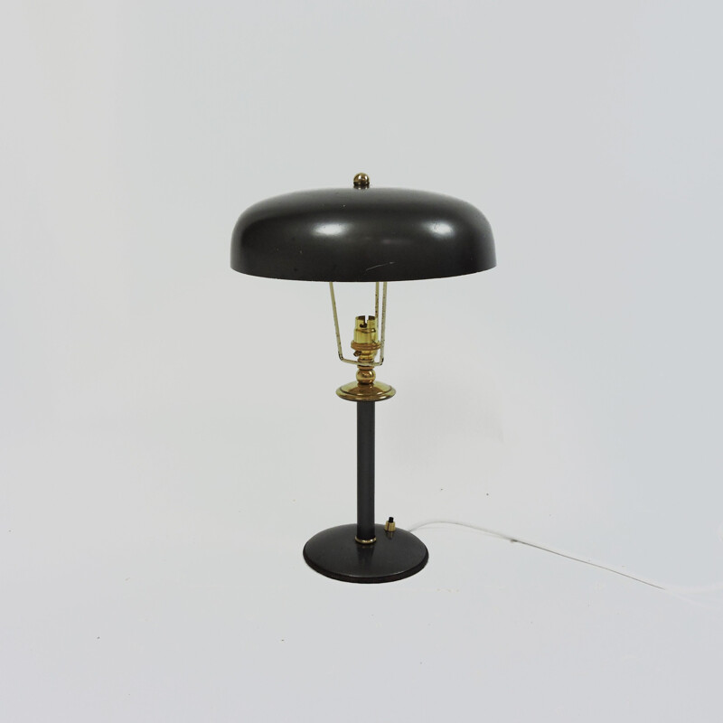 Vintage Bauhaus grey desk lamp, 1940s