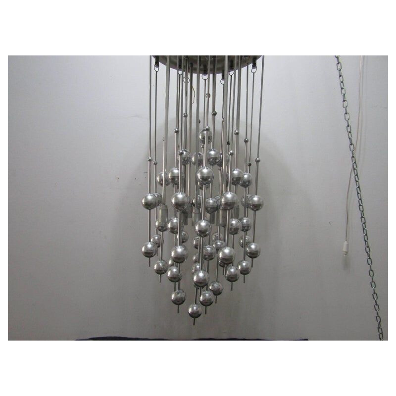 Vintage chandelier with spheres by Verner Panton for Lüber, 1970s