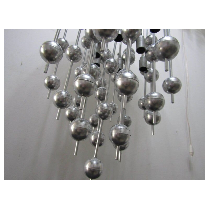 Vintage chandelier with spheres by Verner Panton for Lüber, 1970s