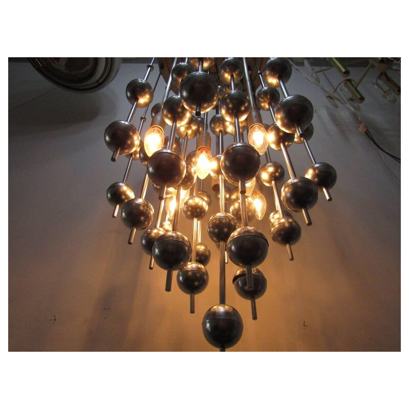 Vintage chandelier with spheres by Verner Panton for Lüber, 1970s