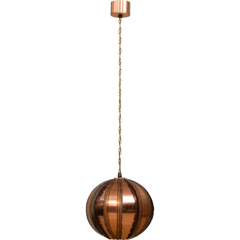 Vintage copper pendant lamp  Svend Aage Holm Sørensen 1970