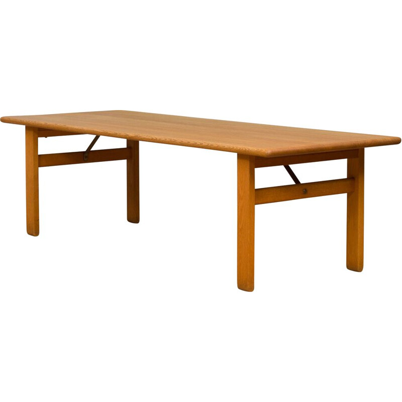 Vintage extra long oak coffee table Borge Mogensen 1960