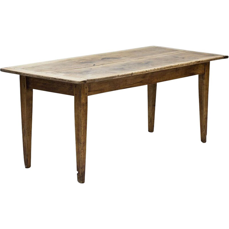 French vintage farmhouse dining table, 1940s