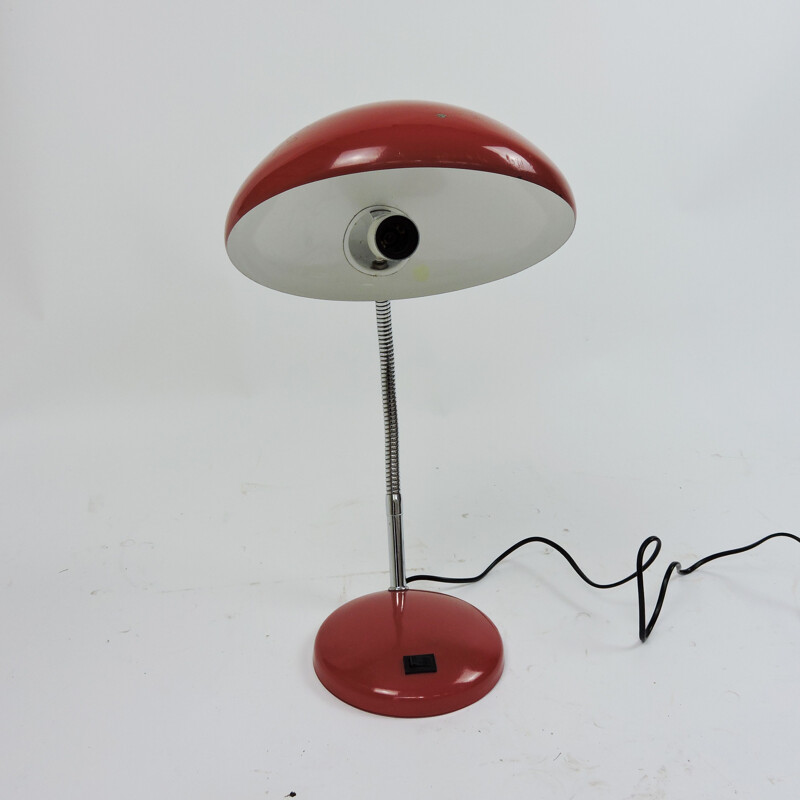 Red adjustable vintage lamp, 1950