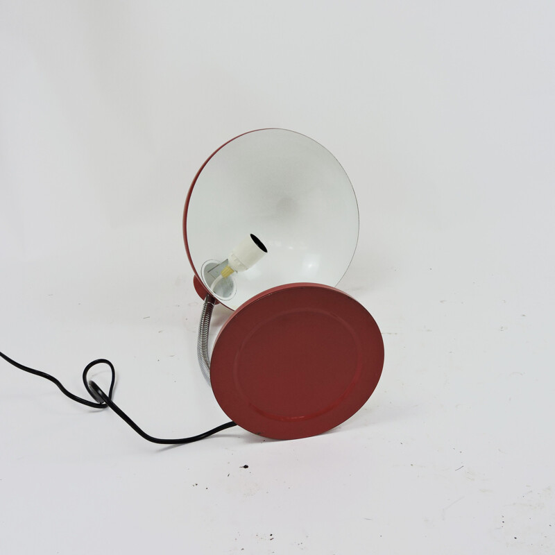 Red adjustable vintage lamp, 1950