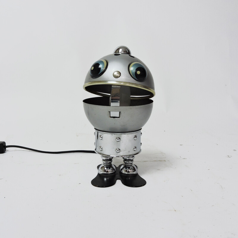 Vintage robot lamp by Satco, Italy, 1970s