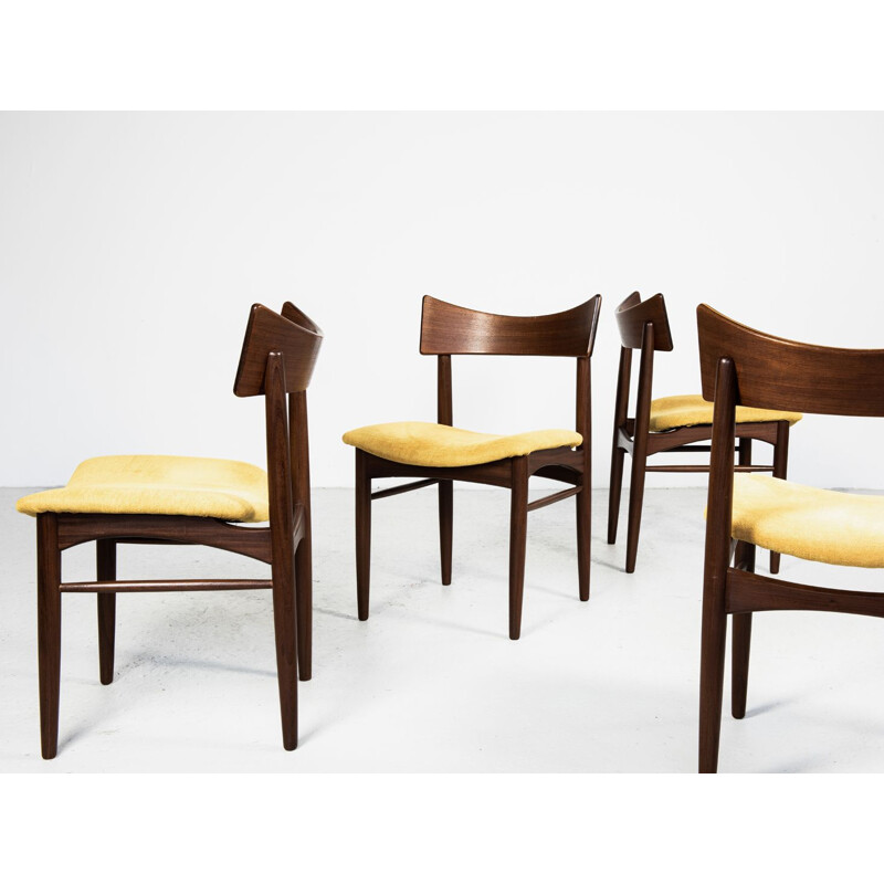 Set of 4 vintage Danish chairs in teak 1960