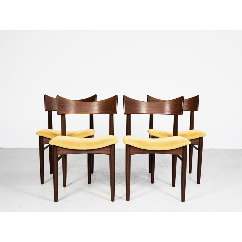 Ensemble de 4 chaises danoises vintage en teck 1960