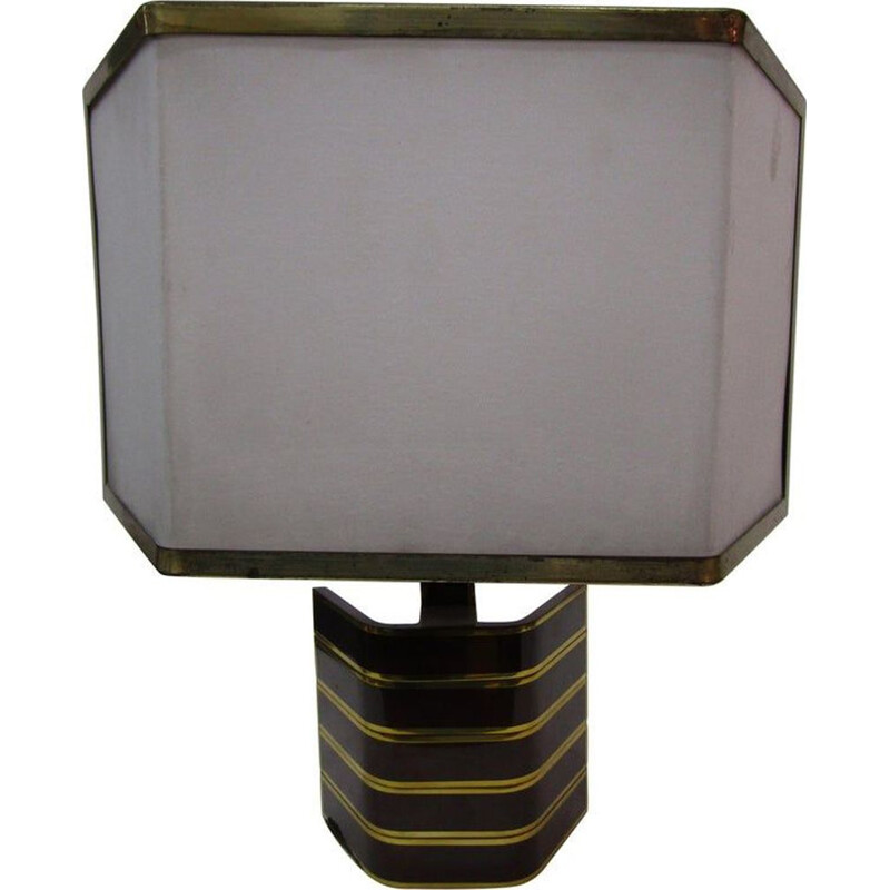 Vintage brass table lamp by Romeo Rega, 1970