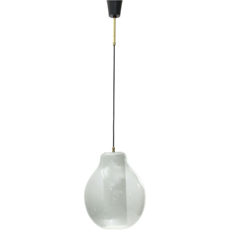 Vintage layered glass pendant lamp, Italy, 1960s