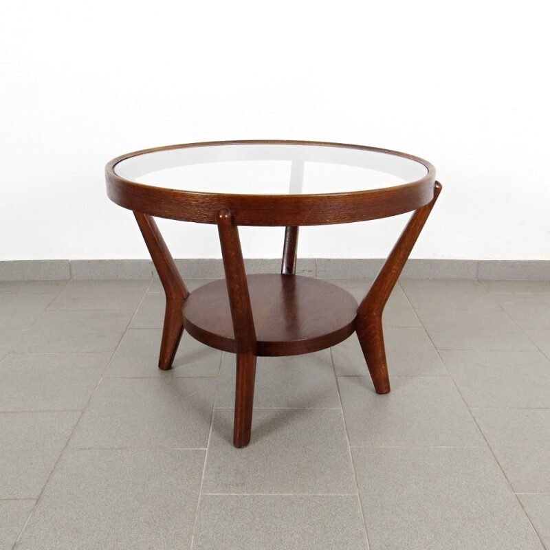 Vintage Dining table brown wood by Kozelka a Kropacek 1960