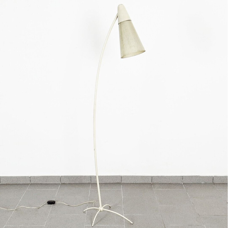 Vintage white metal Floor Lamp 1960s