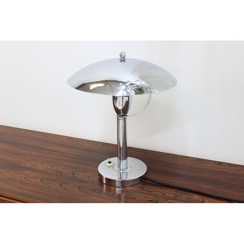 Vintage chrome Bauhaus Table Lamp, 1930
