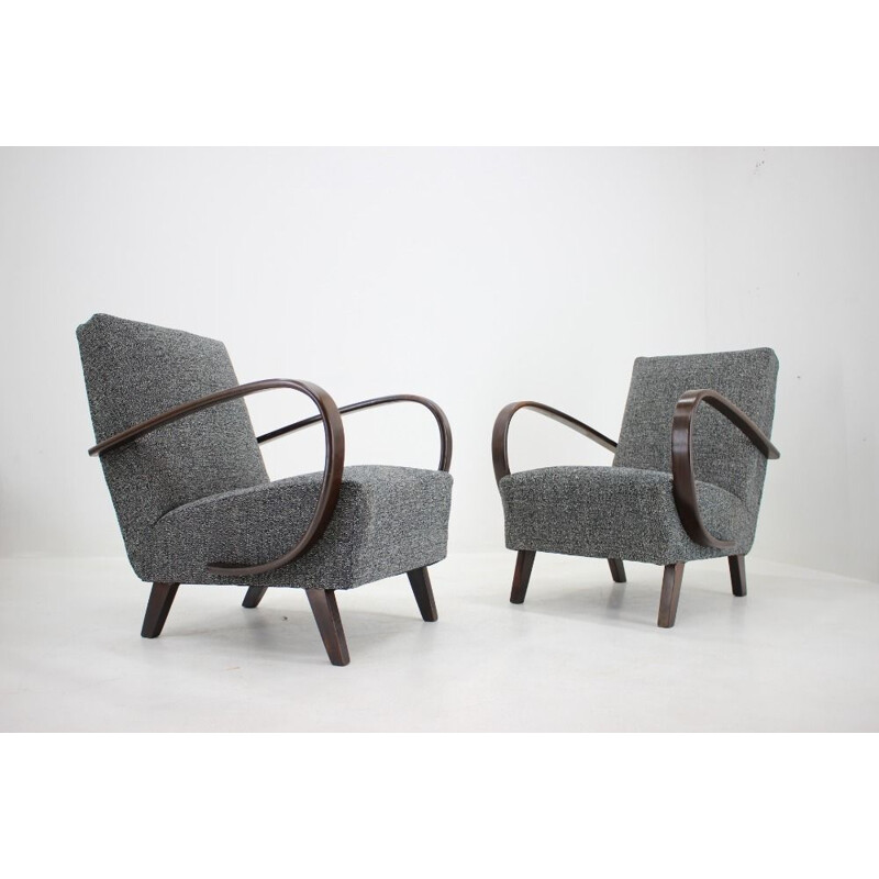 Paire de fauteuils vintage de Jindrich Halabala, 1930