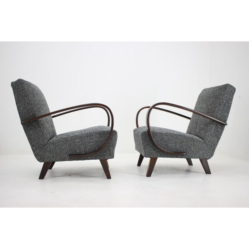 Paire de fauteuils vintage de Jindrich Halabala, 1930