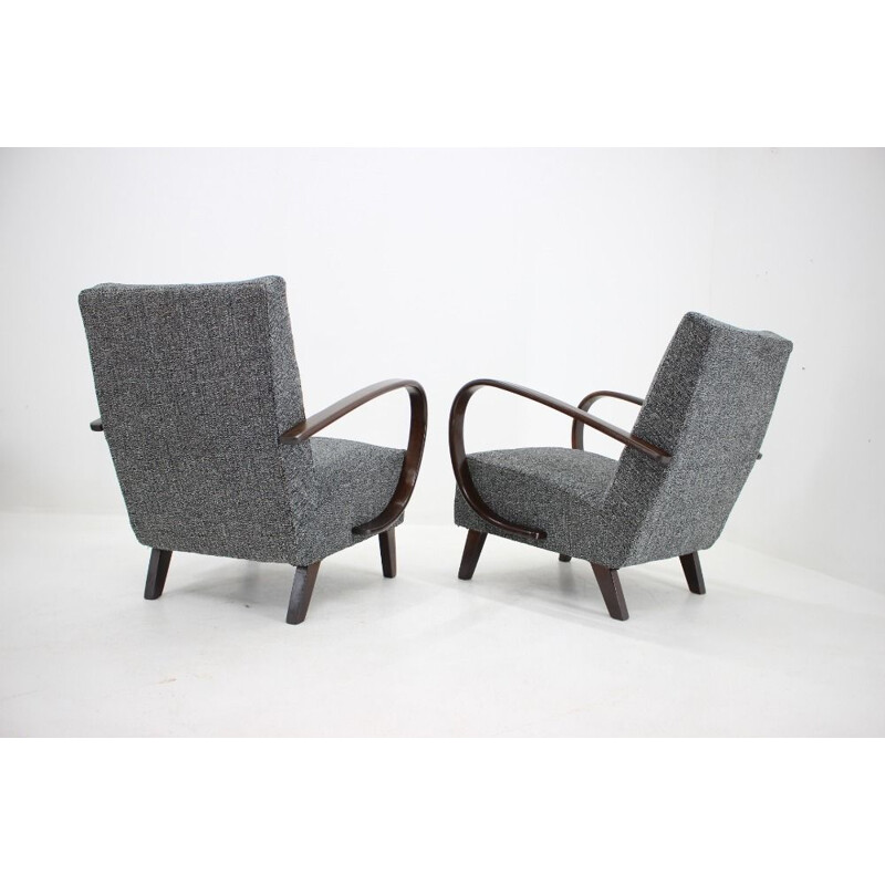 Pair of vintage armchairs by Jindrich Halabala, 1930s