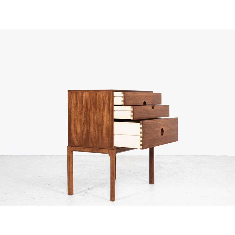 Vintage chest of 3 drawers in teak by Kai Kristiansen for Aksel Kjersgaard, 1960s