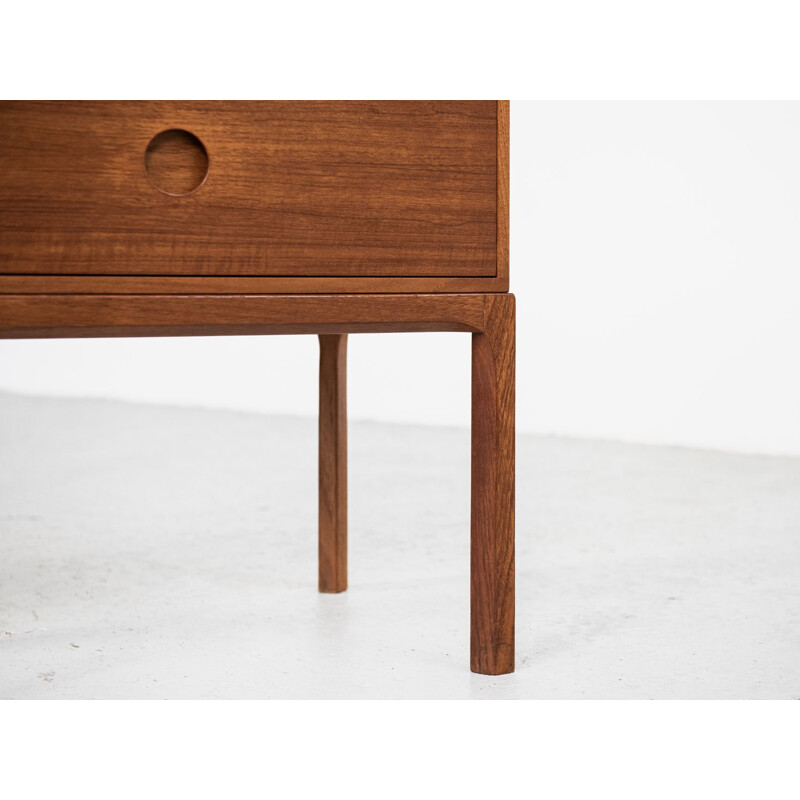 Vintage chest of 3 drawers in teak by Kai Kristiansen for Aksel Kjersgaard, 1960s