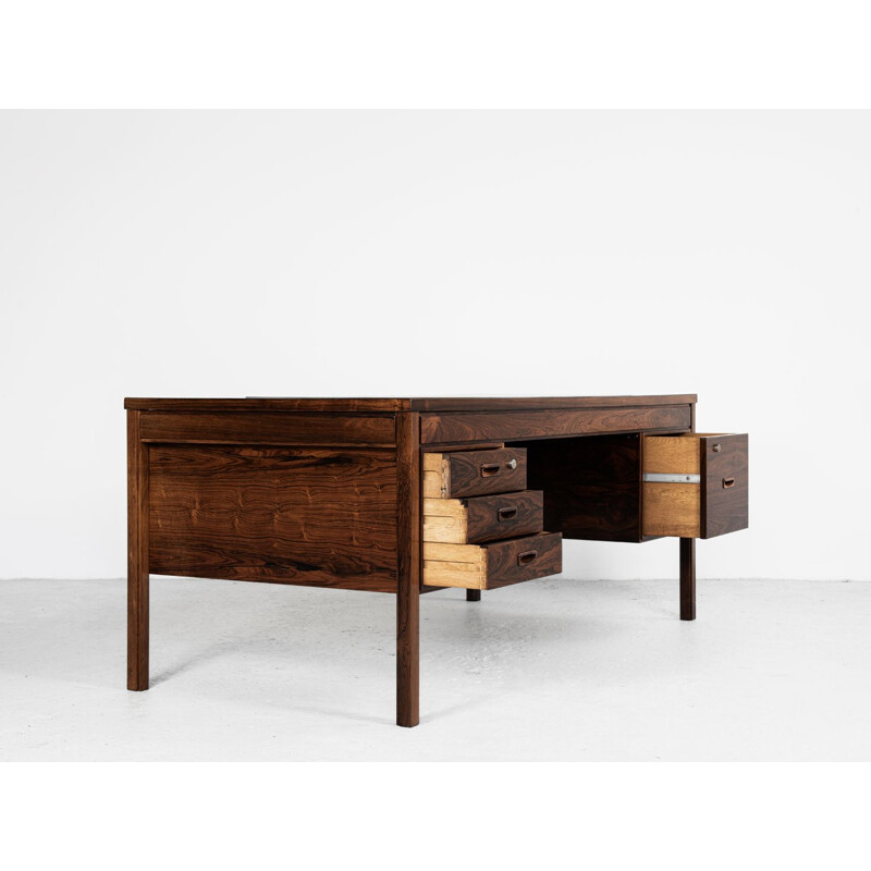 Vintage desk in rosewood and leather by Søren Willadsen, 1960s