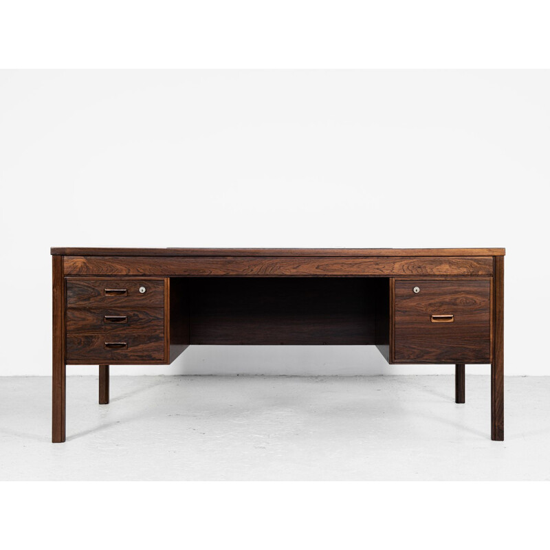 Vintage desk in rosewood and leather by Søren Willadsen, 1960s