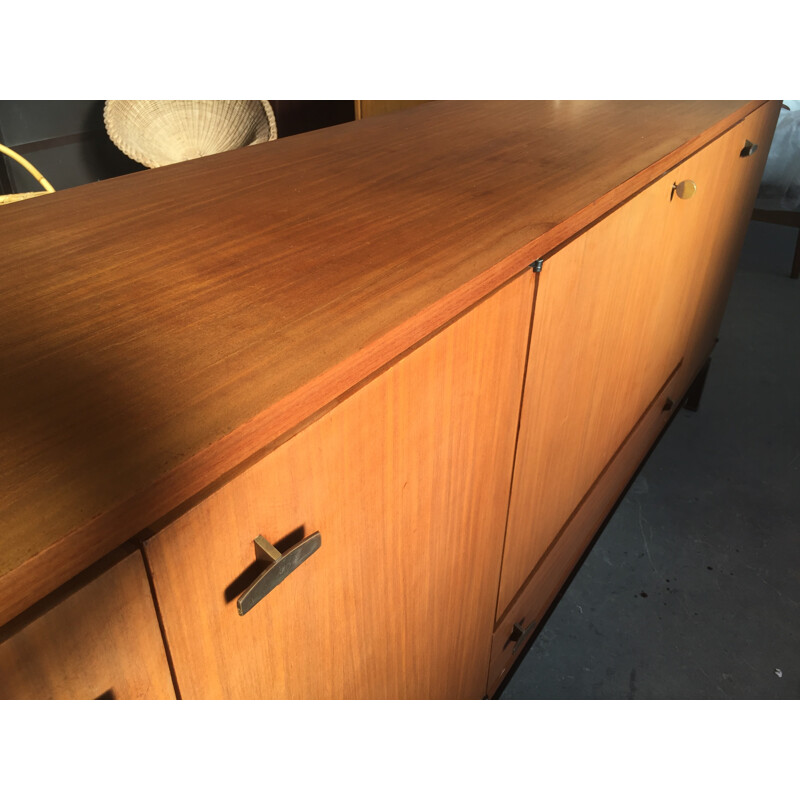 Alvéole vintage sideboard in rosewood, GASCOIN - 1960s