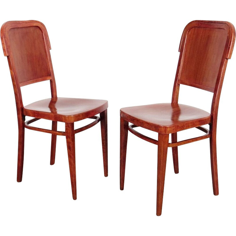 2 dining chairs produced by Jan Kotera 1930