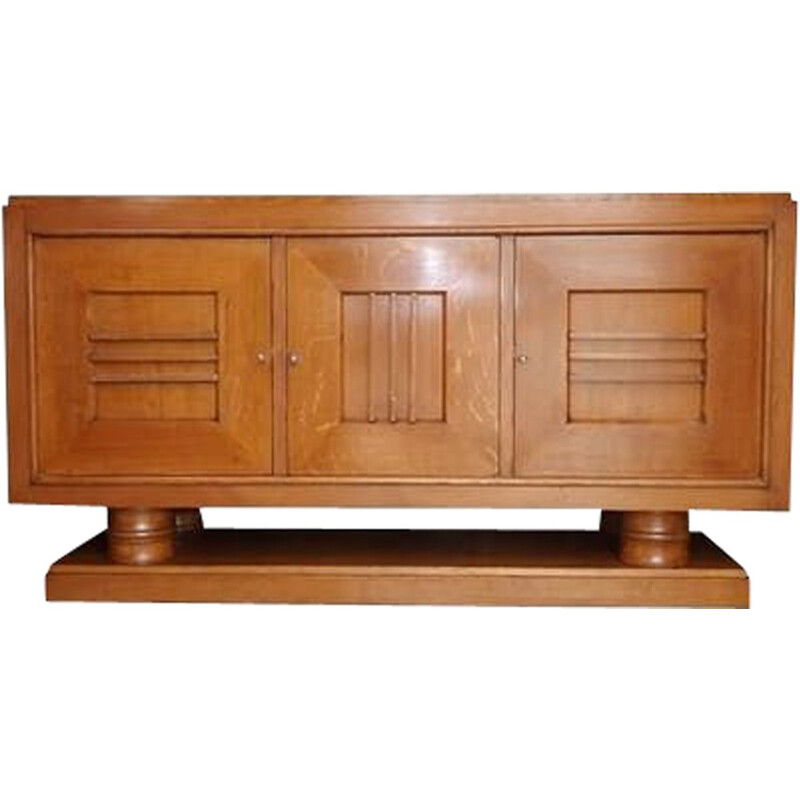 Vintage oak sideboard Charles Dudouyt the gentilhommière 1940 