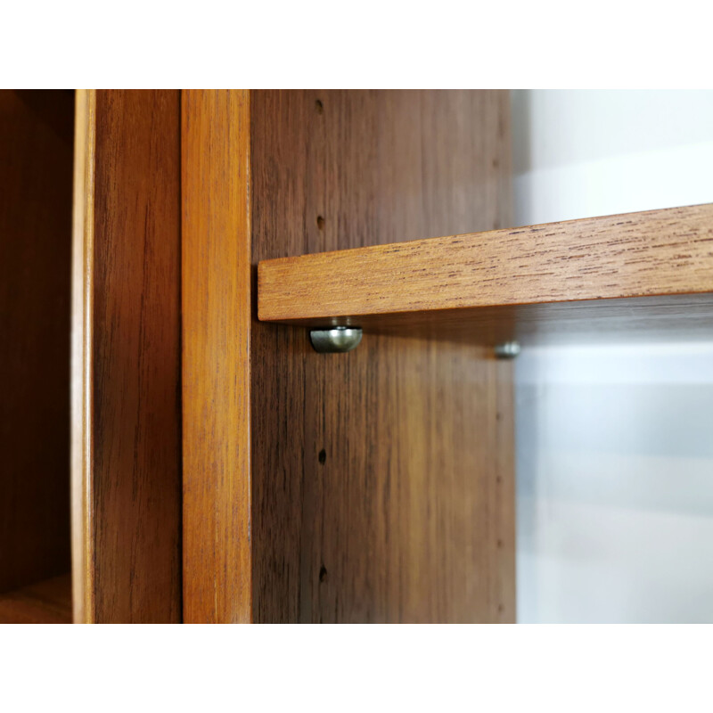 Vintage modular wall unit in teak by Poul Cadovius, Denmark, 1960s