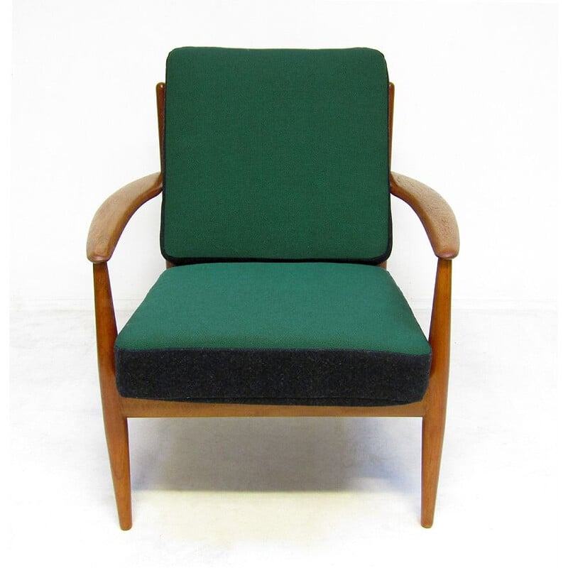 Sofá e cadeira dinamarquesa Vintage de Grete Jalk, modelo FD-118, 1950