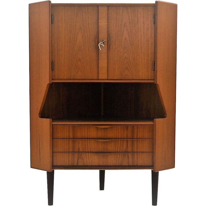 Vintage Scandinavian teak corner cabinet 1960