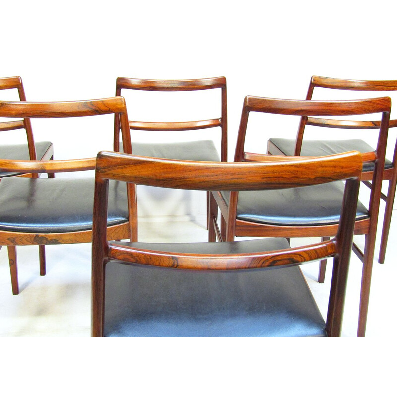 Ensemble de 6 chaises danoises en palissandre par Arne Vodder pour Sibast, 1960