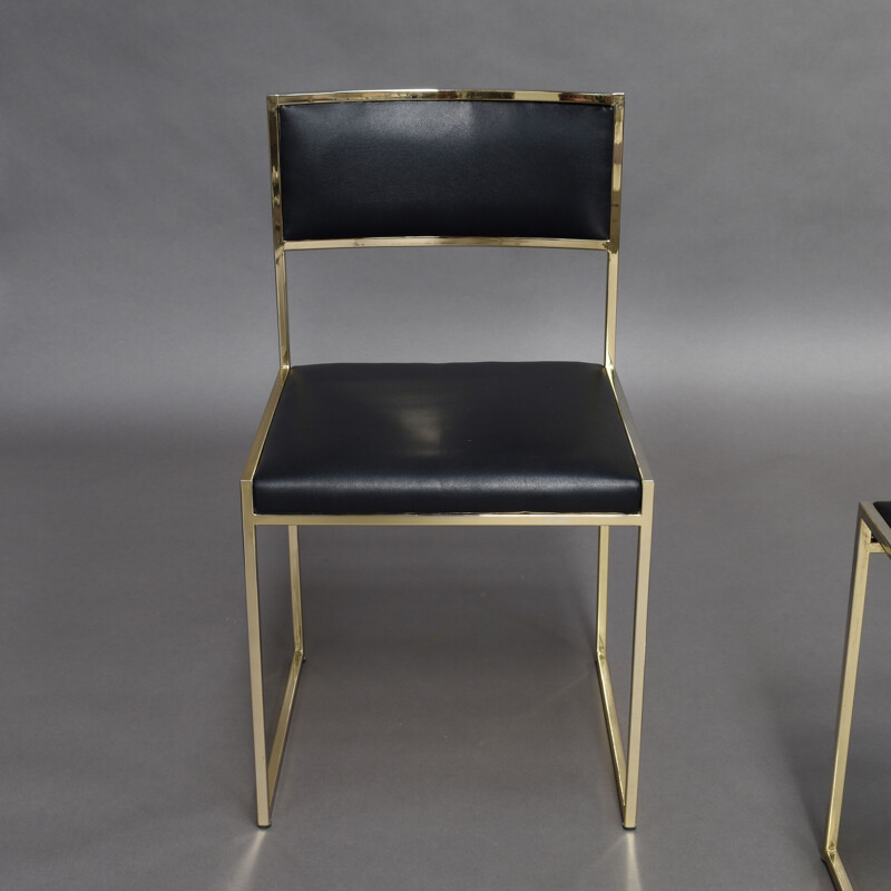 Set of 4 vintage dining chairs, Italy, 1970s