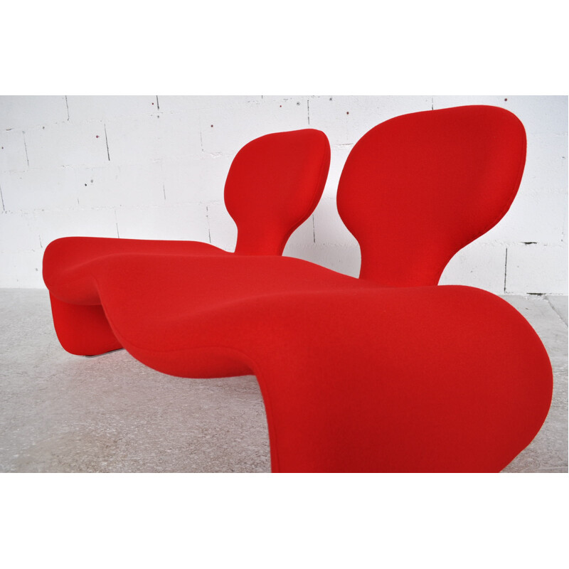 Airbone Djinn 2-seater sofa in steel, Olivier MOURGUE - 1970s