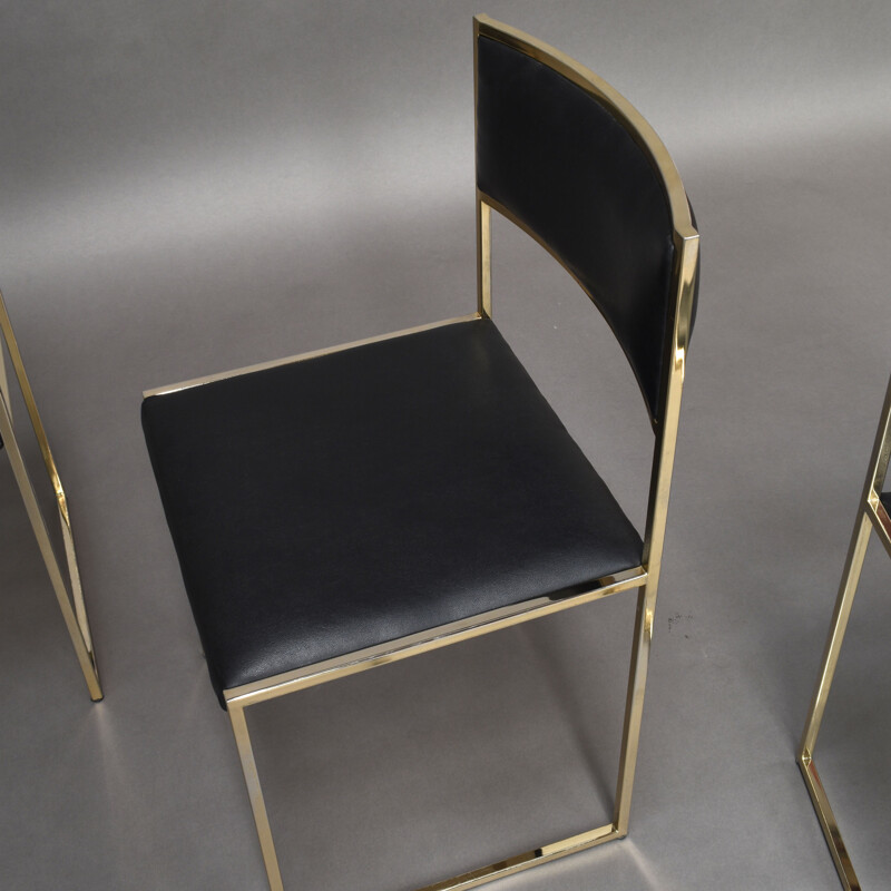 Set of 4 vintage dining chairs, Italy, 1970s