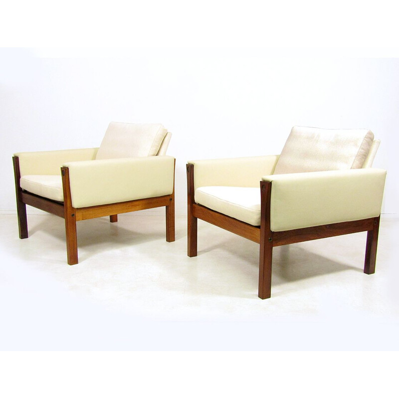 Ein Paar Vintage-Sessel aus Palisanderholz von Hans Wegner, 1960