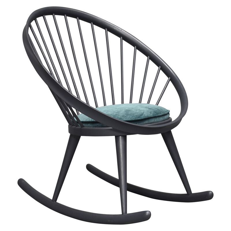 Vintage rocking chair Circle by yngve ekström Sweden, 1960