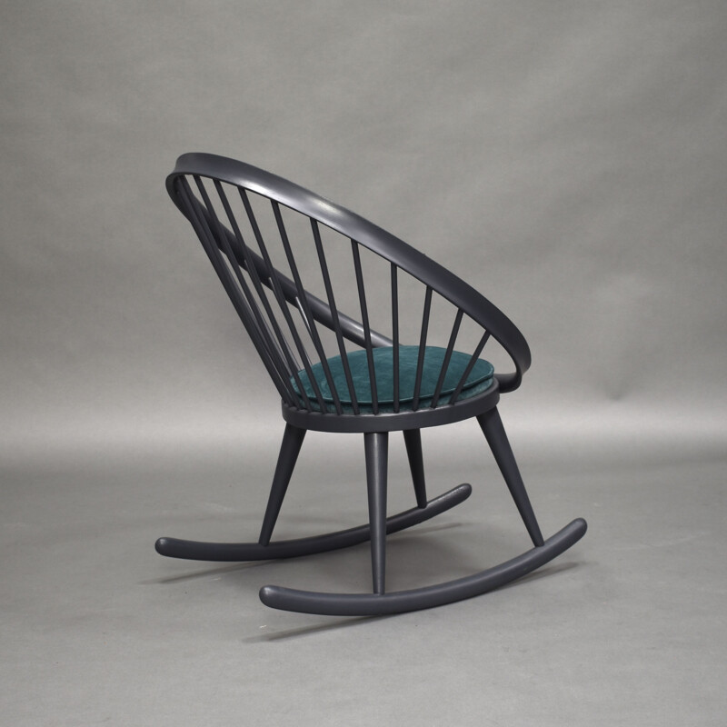 Rocking Chair vintage Circle par Yngve Ekstrâm Suède, 1960