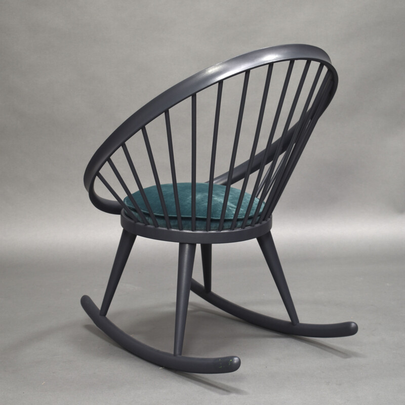 Rocking Chair vintage Circle par Yngve Ekstrâm Suède, 1960