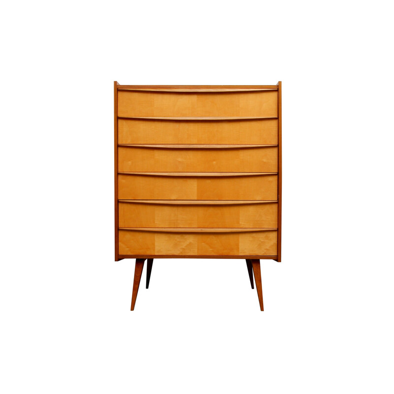 Vintage chest of drawers in walnut, 1950