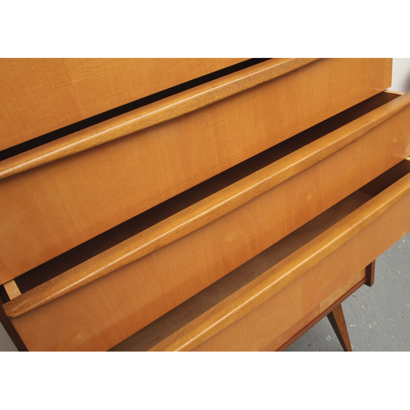 Vintage chest of drawers in walnut, 1950