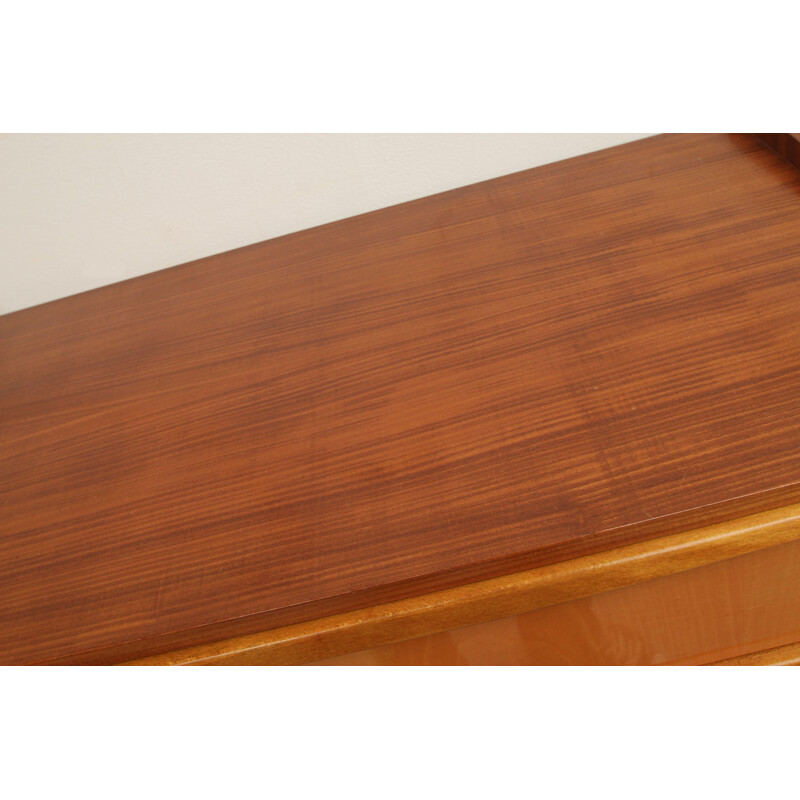 Vintage chest of drawers in walnut, 1950