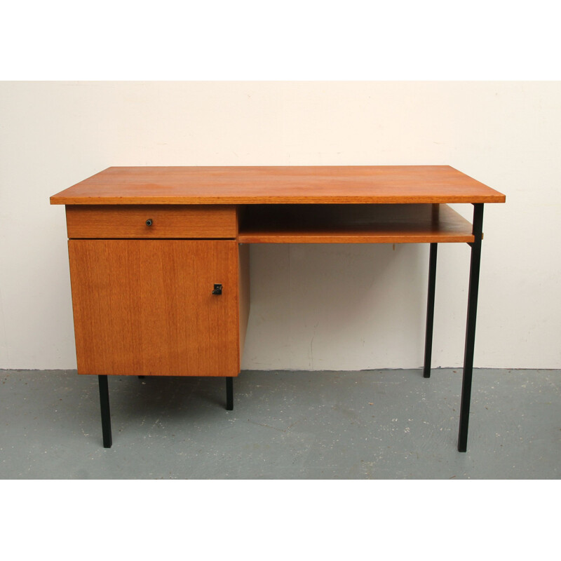 Vintage desk in teak and metal, 1960