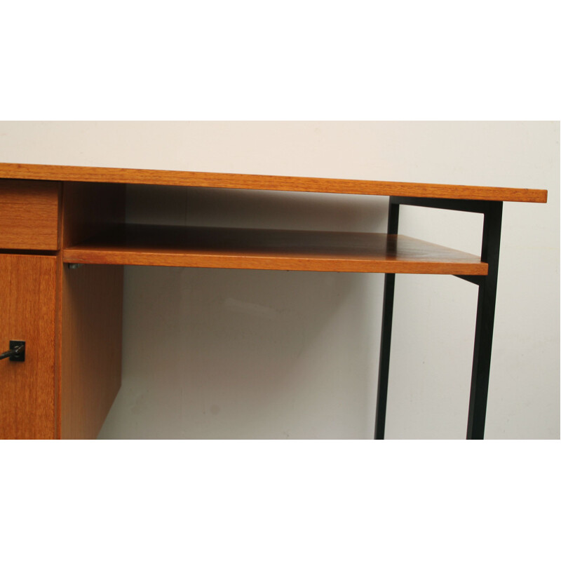 Vintage desk in teak and metal, 1960