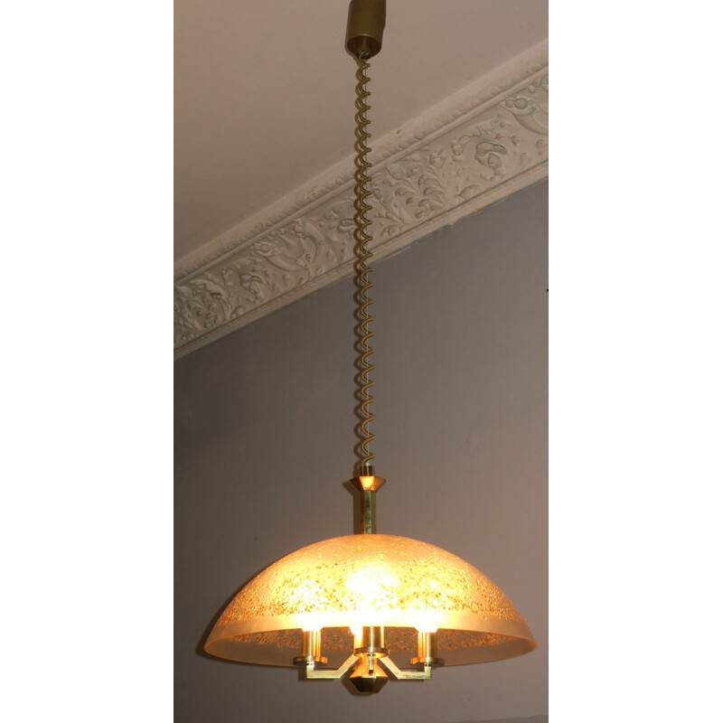Vintage hanging Lamp in Brass 1950