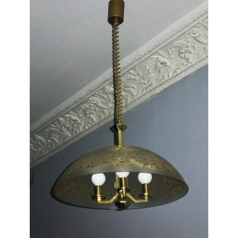 Vintage hanging Lamp in Brass 1950